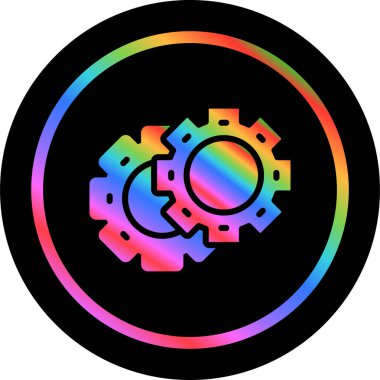 Gears web simgesi, basit vektör illüstrasyonu