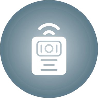 Video dahili iletişim izole edilmiş simgesi, düzenlenebilir felçli video kapı zili telefon vektör simgesi