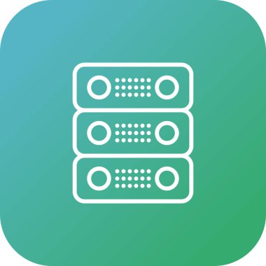 Adanmış Sunucu simgesi, vektör illüstrasyonu basit tasarım