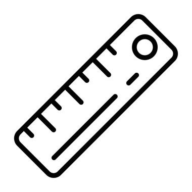 Cetvel web simgesi, vektör çizim