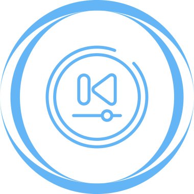 Video Önceki Parça Düğmesi simgesinin vektör illüstrasyonu