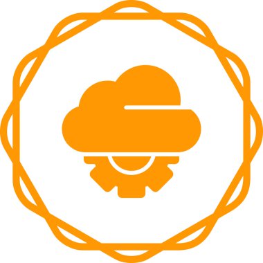 Bulut simgesi, vektör illüstrasyonu 