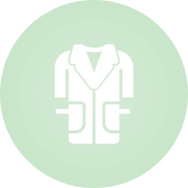 doktor önlüğü ikon vektör illüstrasyonu