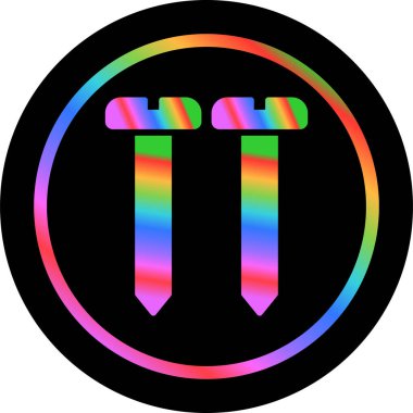 Çivi simgesinin vektör illüstrasyonu