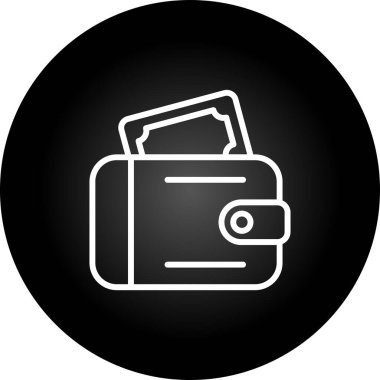 m-cüzdan simge vektör çizim 