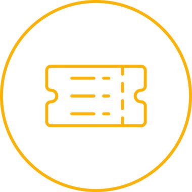 bilet web simgesi vektör çizimi