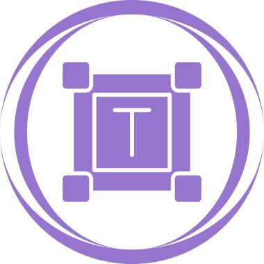 Yazı Tipi Tasarımı simgesi, vektör illüstrasyonu  