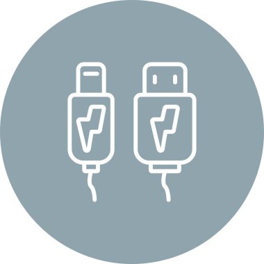 Yıldırım. Web simgesi basit illüstrasyon