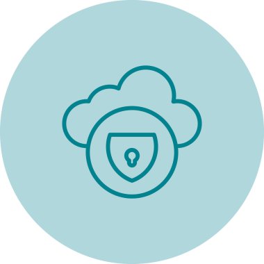 VPN imza simgesi, vektör illüstrasyonu basit tasarım