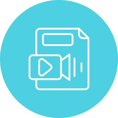 Video Dosya simgesi, basit vektör illüstrasyonu
