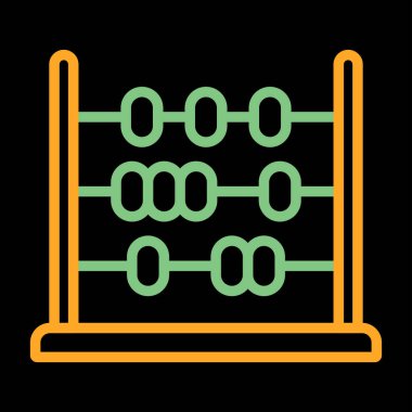 Abaküs. Web simgesi basit illüstrasyon   