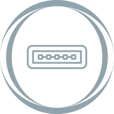 usb simgesi, vektör illüstrasyonu basit tasarım