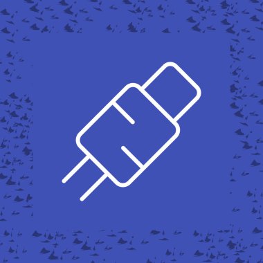 Kablo. Web simgesi basit illüstrasyon