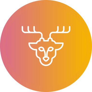 Geyik simge vektör çizim 