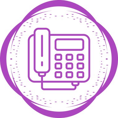 Telefon web simgesi, basit vektör illüstrasyonu