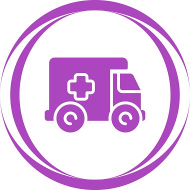 dağıtım kamyonu simgesi, vektör illüstrasyonu basit tasarım