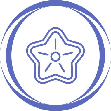 deniz yıldızı ikonu vektör çizimi