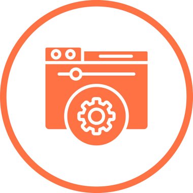 Sunucu Kontrol Paneli ikon vektör illüstrasyonu 