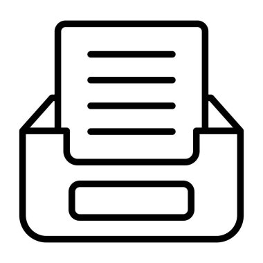 Dizin ikonu vektör illüstrasyonundaki belgeyi arşivle