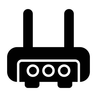 router vektör simgesi, tasarım taslağı 