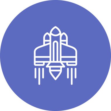 Uzay gemisi web simgesi vektör illüstrasyonu