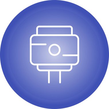 Magsafe simgesinin basit doğrusal resmi