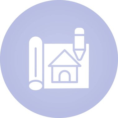 Ev Tasarımı simgesi, vektör illüstrasyonu