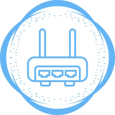 router vektör simgesi, tasarım taslağı 