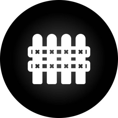 Çit. Web simgesi basit illüstrasyon