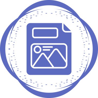 Resim dosyası. Web simgesi basit illüstrasyon