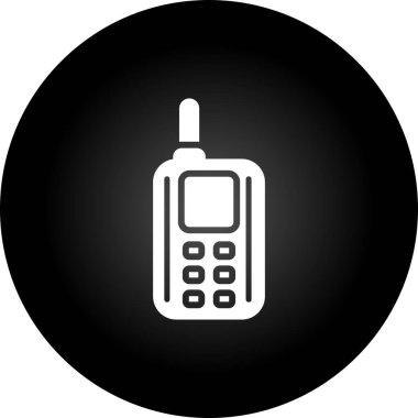 Telsiz Talkie web simgesi, basit vektör illüstrasyonu