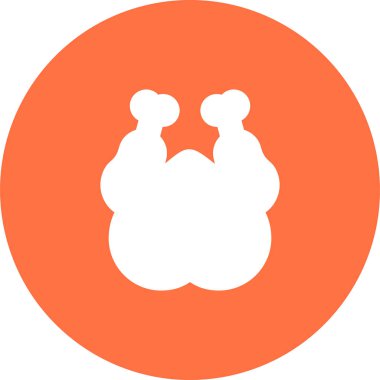 Tavuk simgesinin vektör illüstrasyonu 