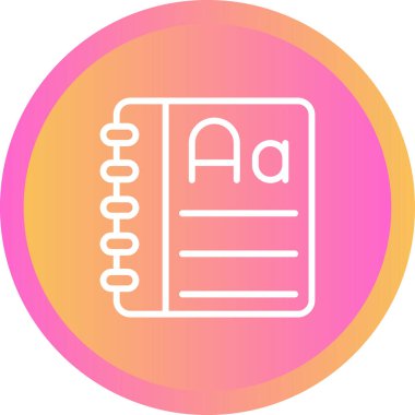 Thesaurus simgesi, vektör illüstrasyonu basit tasarım