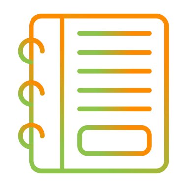 notepad simgesi, vektör illüstrasyonu basit tasarım