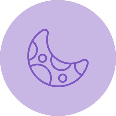 Beyaz arkaplanda ay vektör simgesi, gece simgesi 