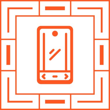 akıllı telefon simgesi, vektör illüstrasyonu basit tasarım
