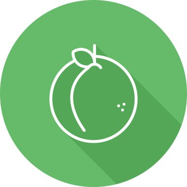 şeftali simgesi web basit illüstrasyon