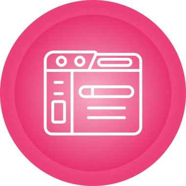 Tarayıcı simgesinin vektör illüstrasyonu