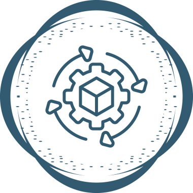  Tedarik Zinciri Analitik Simgesi Vektör İllüstrasyonu