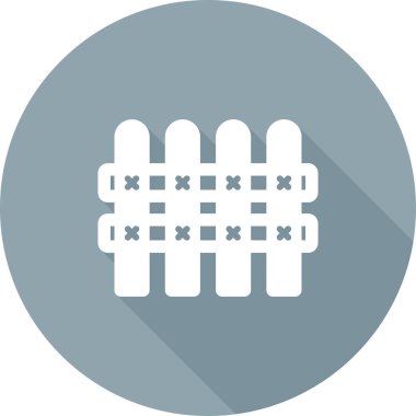 Çit. Web simgesi basit illüstrasyon