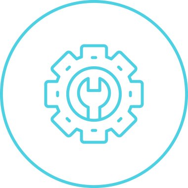 Cogwheel simgesinin vektör illüstrasyonu