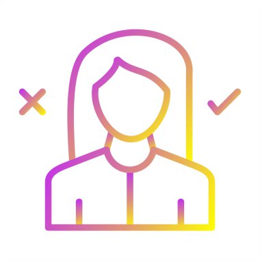 Karar Veren Kadın 'ın vektör çizimi