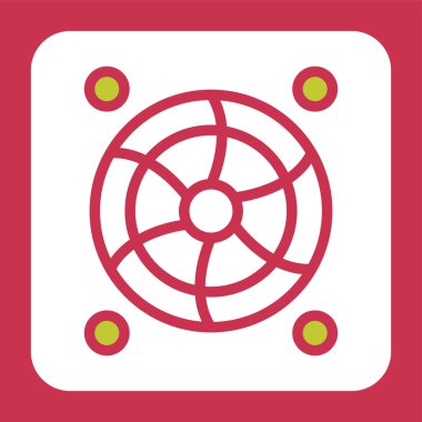 Soğutma hayran simgesi, vektör illüstrasyonu