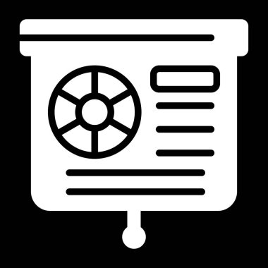 Sunum. Web simgesi basit illüstrasyon