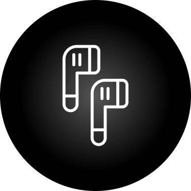 Kulaklıklar. Web simgesi basit illüstrasyon