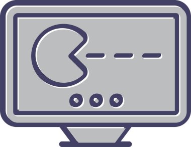 Oyun ikonu. Siluet tarzı. Oyun konsolu. Video oyunu ikonu. Vektör İllüstrasyonu