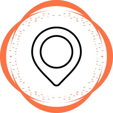 Konum belirleyici simgesinin vektör illüstrasyonu