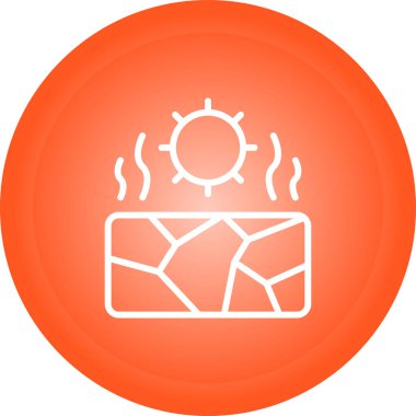 Kuraklık kavramı simgesinin web illüstrasyonu