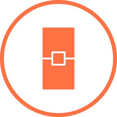 Dikdörtgen simgesi, beyaz arkaplanda renkli illüstrasyon 