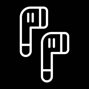 Kulaklıklar. Web simgesi basit illüstrasyon